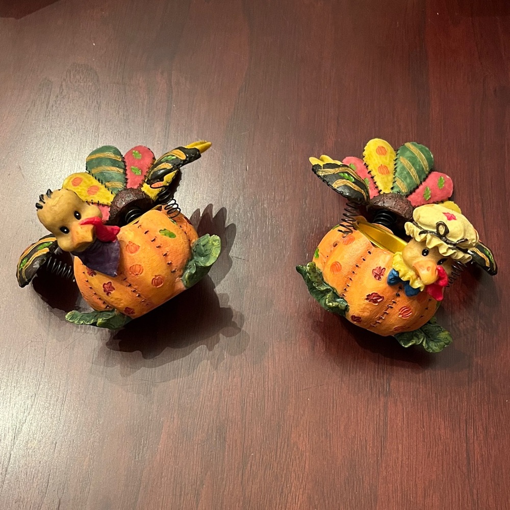 New in Original Box Turkey Tealight Holder Set from Home Interiors